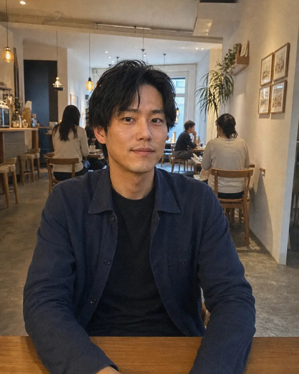 テラスカフェで撮ったような写真の例（明るい昼の店内）